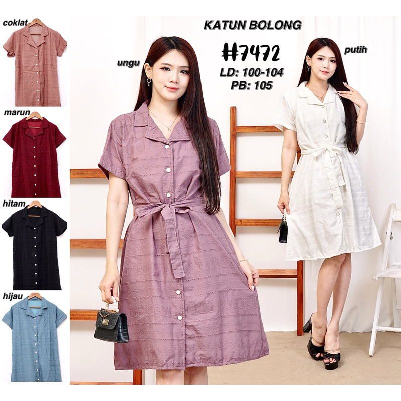 DRESS KATUN BANGKOK / DRESS KATUN BOLONG (7472)