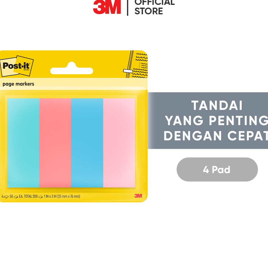 

LANGSUNG BELI GAN 3M Postit Penanda Halaman Floral Fantasy Page Marker 6714ASST Menandai dengan cepat 4 pad 1x3 inci Untuk labeling pengingat