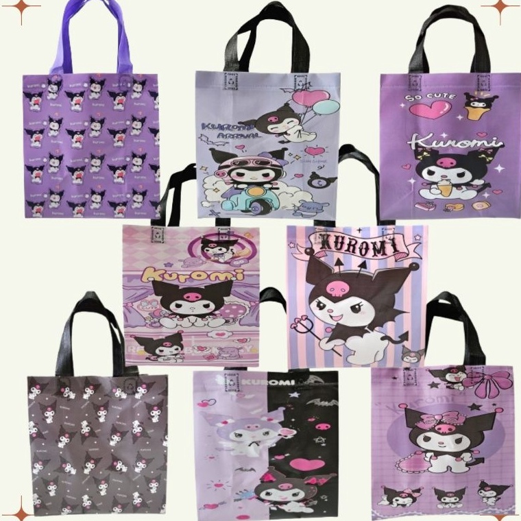 

LUSINAN 12pcs Goodie Bag Box Karakter 22x23x11 tas spunbondtas hampers ultah tas kartun