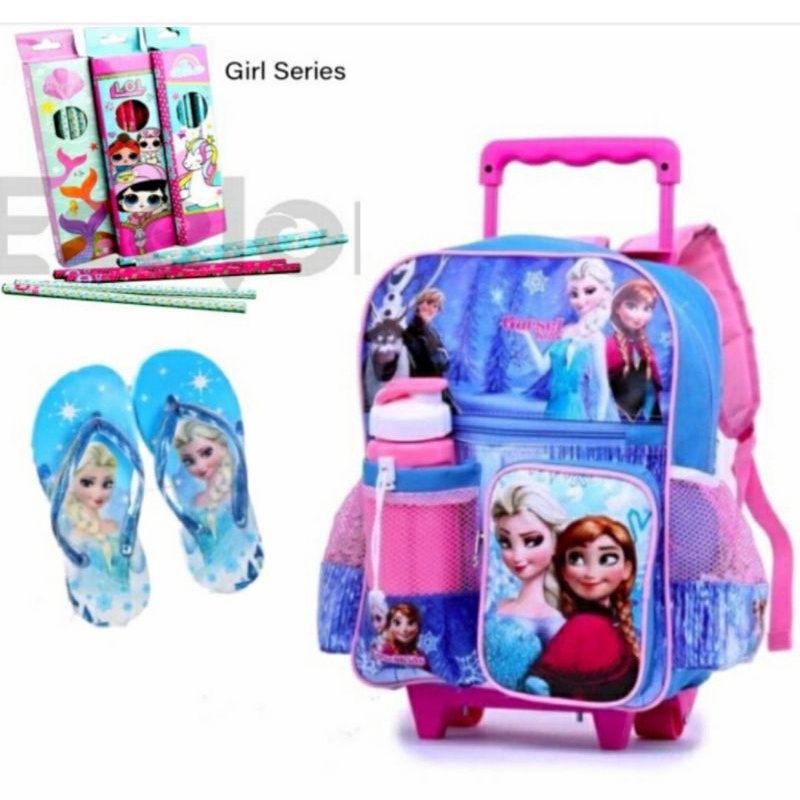tas troli anak perempuan tas koper anak tas sekolah SD TK PAUD