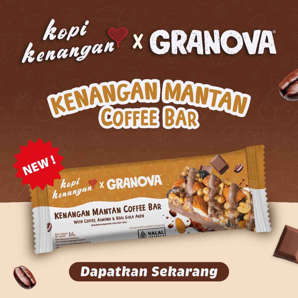 

Kopi Kenangan X Granova - Coffee Bar 26gr - Snackbar, Healthy Snack, Halal