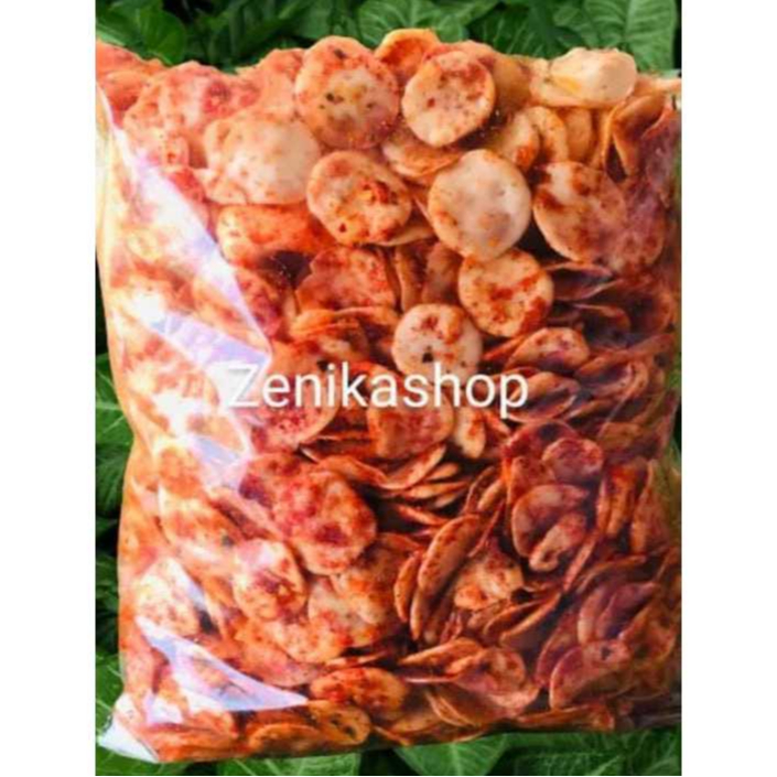 

seblak kerupuk bawang/seblak kerupuk putih/kerupuk seblak pedas daun jeruk bumbu melimpah isi 1kg 500gr 250gr 100gr