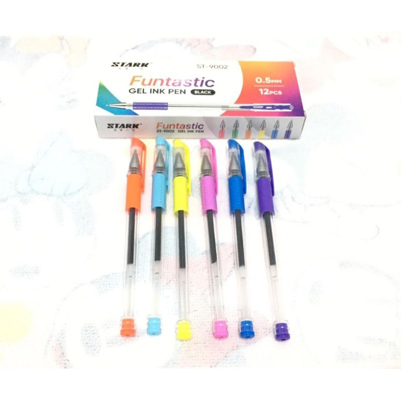 

Pulpen Gel Stark Funtastic 0,5mm / Pulpen Gel 1 Lusin Hitam / Gel Ink Pen Murah / Pena Gel