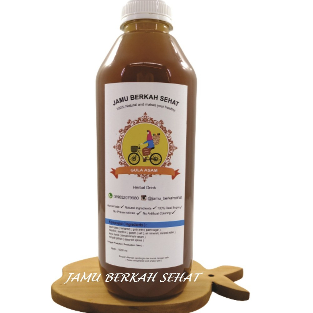 

Jamu Gula Asam / Kunyit Asam Sirih / Sereh Daun Salam 1000 ML Jamu Berkah Sehat