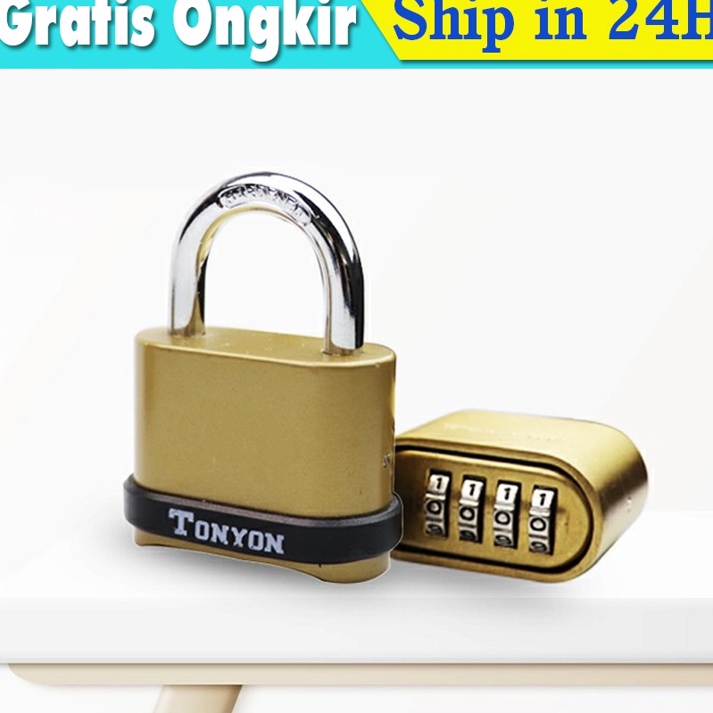 Gembok Pengaman Kode Gembok Kombinasi 4 Digit Angka Anti Air Untuk Pintu Garasi