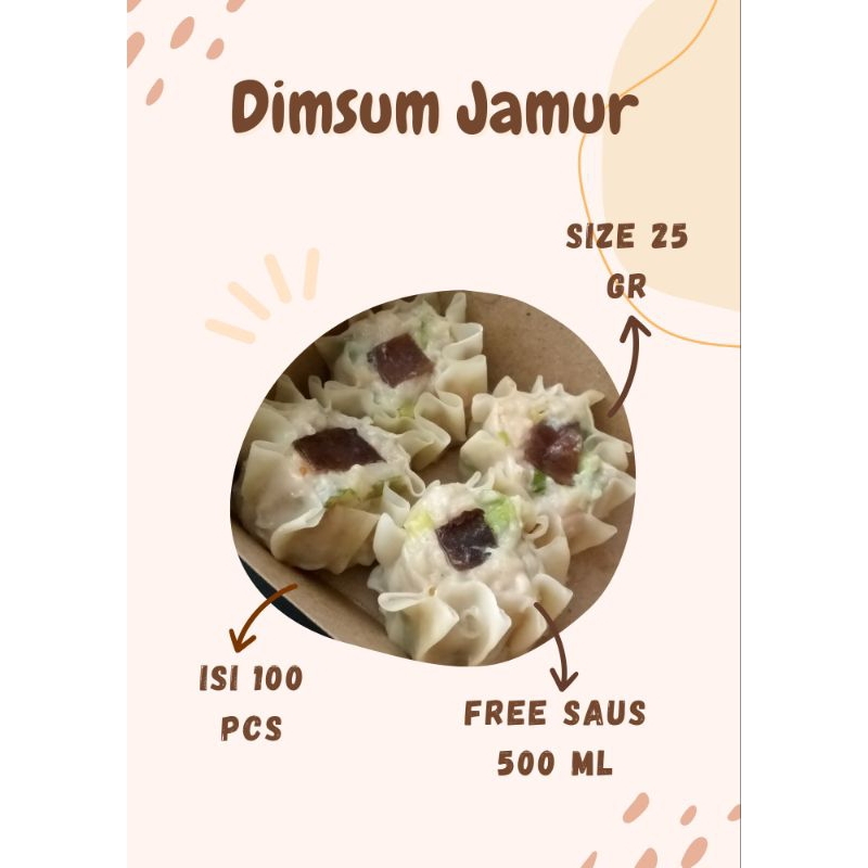 

Dimsum Ayam Toping Jamur isi 100 pcs