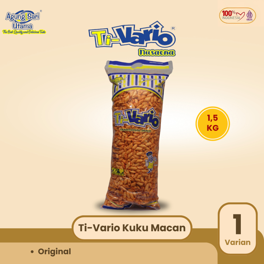 

TI-VARIO KUKU MACAN SUPER 1,5KG - Renyah - Cemilan - Enak - Balado