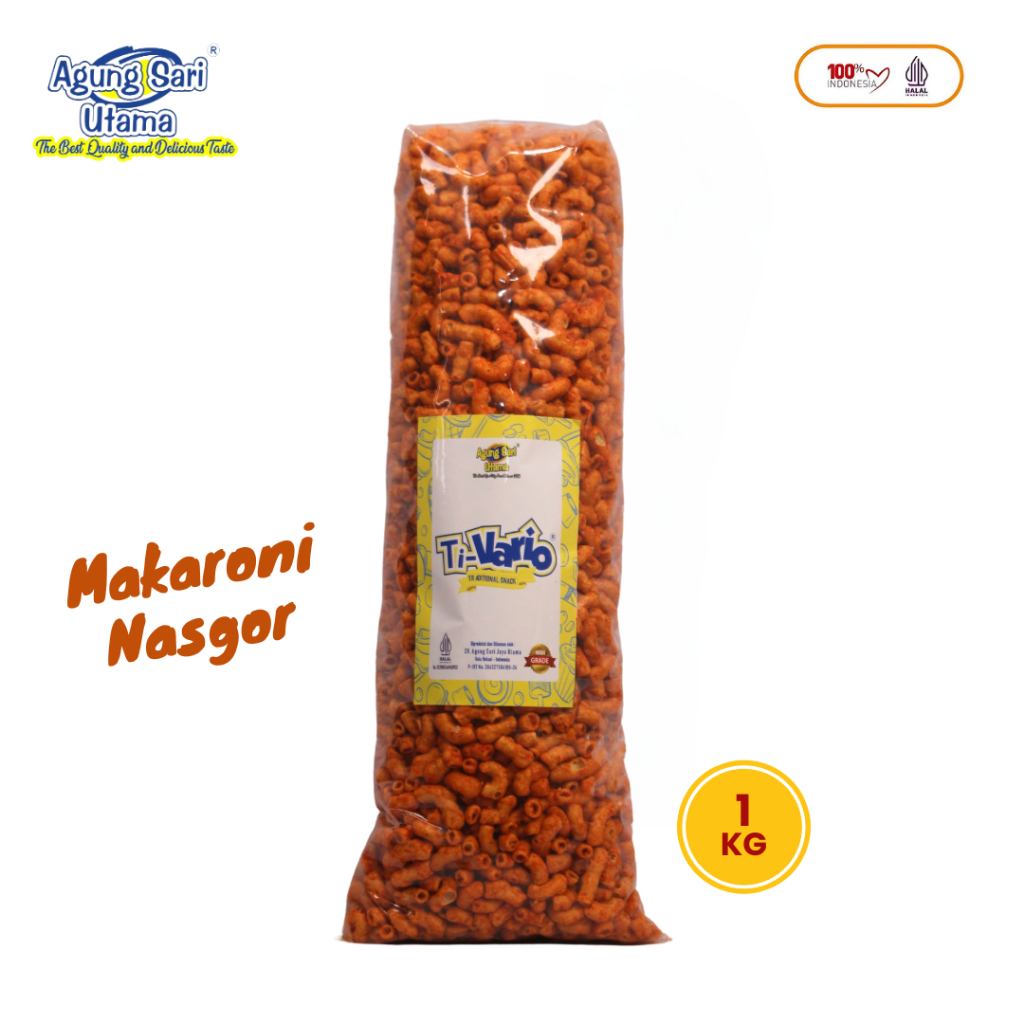 

TI-VARIO MAKARONI BANTAT NASGOR PREMIUM 1KG - Renyah - Gurih - Pedas - Cemilan