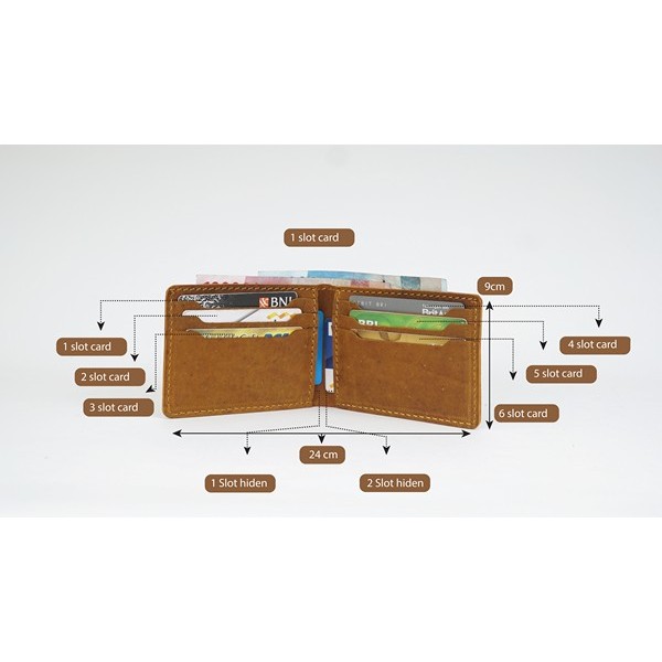 JAYUWAN DCB Dompet kulit asli minimalis