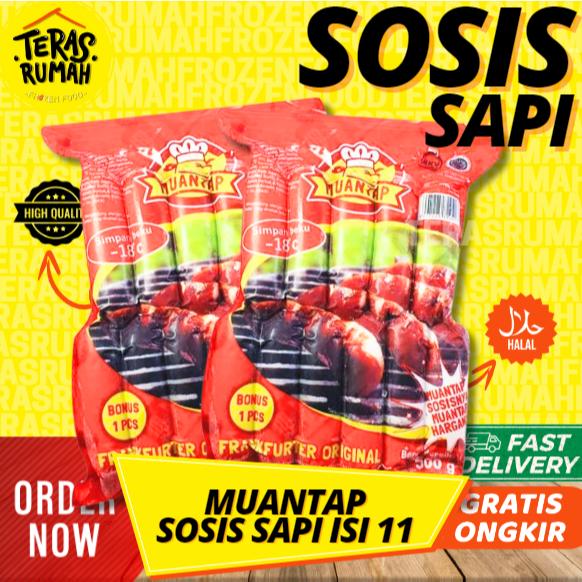 

MUANTAP SOSIS SAPI FRANKFRUTER MINI ISI 11 / 500gr