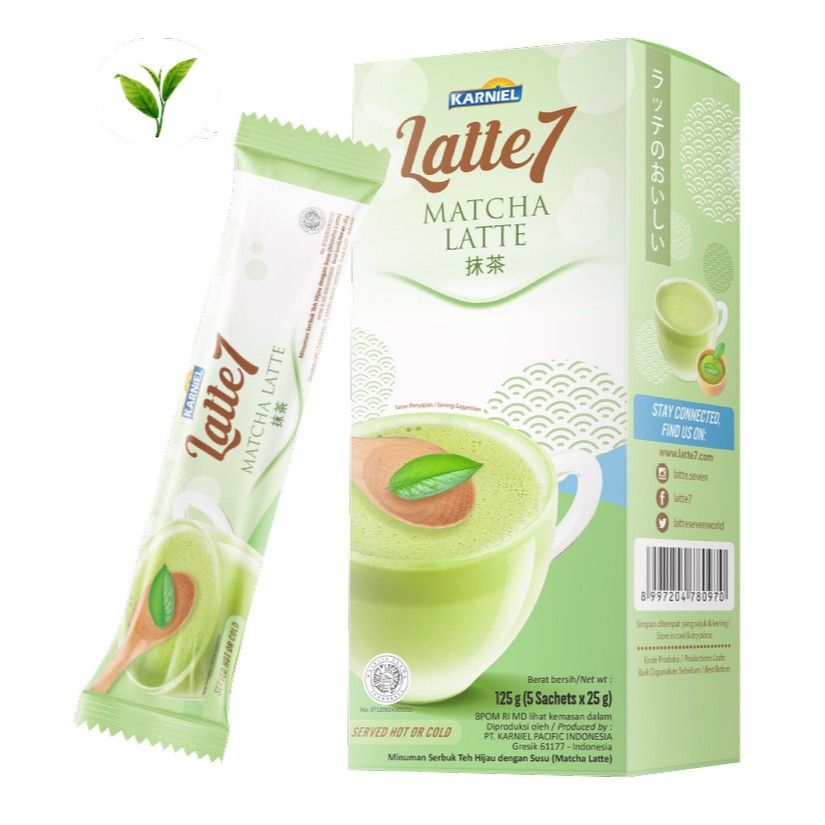 

Latte7 Matcha Latte 25gr Sachet by Karniel - Owl Teh Tarik - Maxim Coffee Original