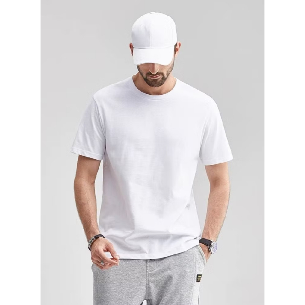 Kaos Oblong 100% Cotton polos Hitam & Putih // Kaos oblong 100% katun pendek polos Hitam & Putih // 