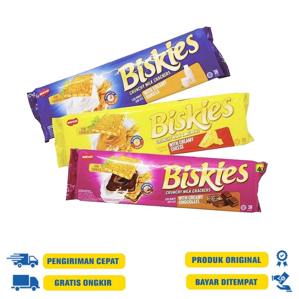 

Munchy's Biskies Cracker's Cream Sandwich 96gr - Chocolate / Cheese / Vanilla