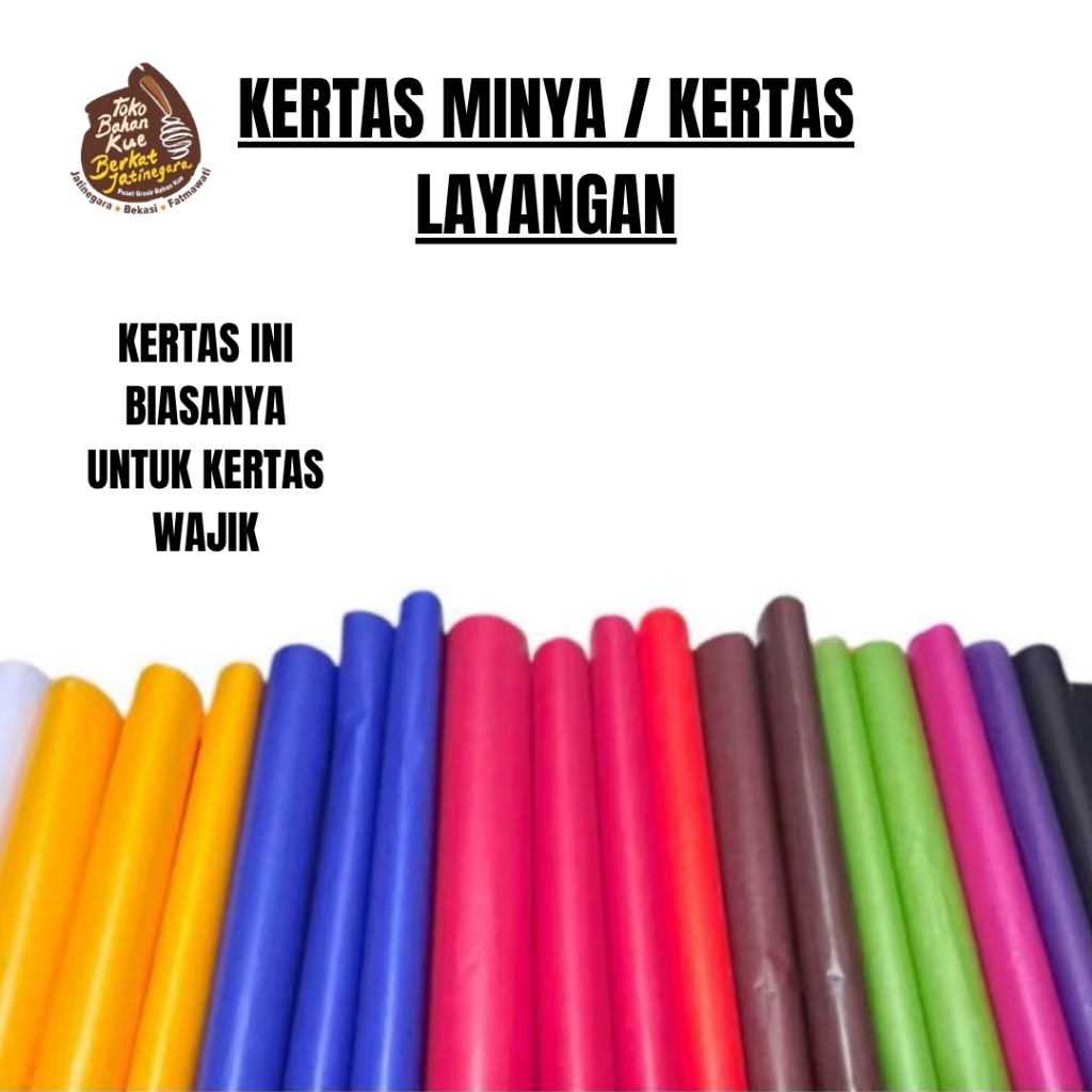 KERTAS MINYAK KERTAS WAJIK WARNA WARNI / KERTAS LAYANGAN / KERTAS MINYAK WARNA 10 PCS