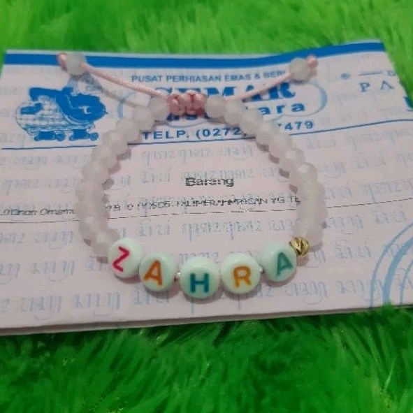 Gelang Tali Ceko Anak Inisial emas motif 0,1gram semar nusantara