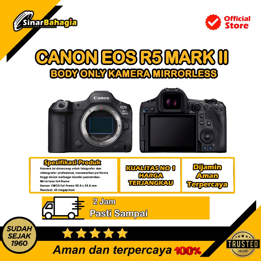 CANON EOS R5 MARK II BODY ONLY CANON R5 MARK 2 EOS R5 II MIRRORLESS KAMERA