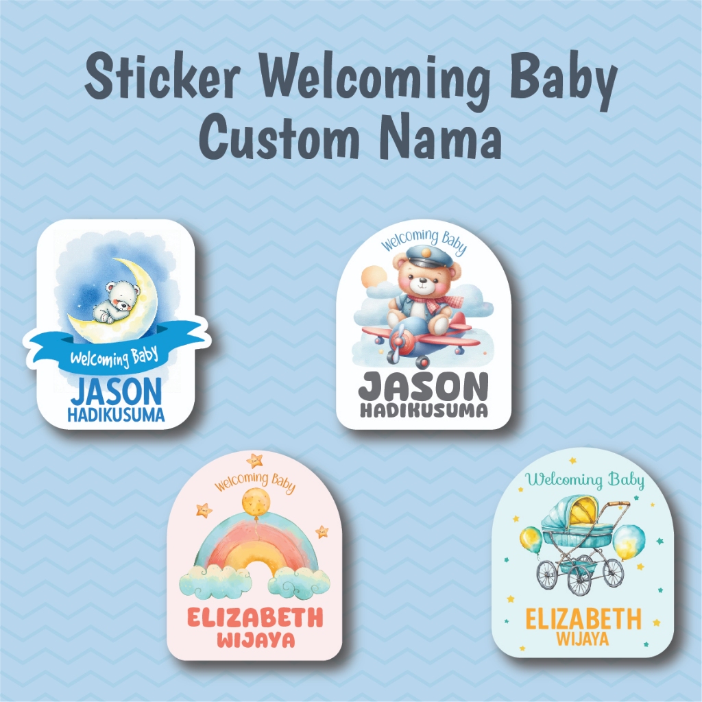 

Sticker Welcoming Baby Nama Custom Baby Shower Birthday Ulang Tahun