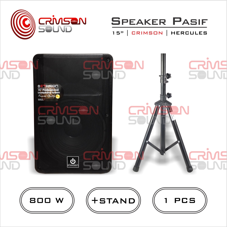 PASIF SPEAKER 15 Inch Mega Bass CRIMSON Type HERCULES