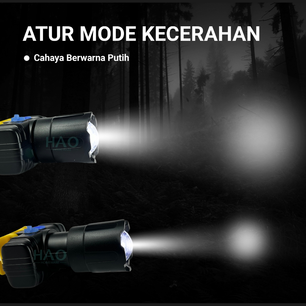 NR Senter Kepala ZOOM / Headlight LED / Senter Kepala Travel / Senter Kepala Charger /Bisa di ZOOM /