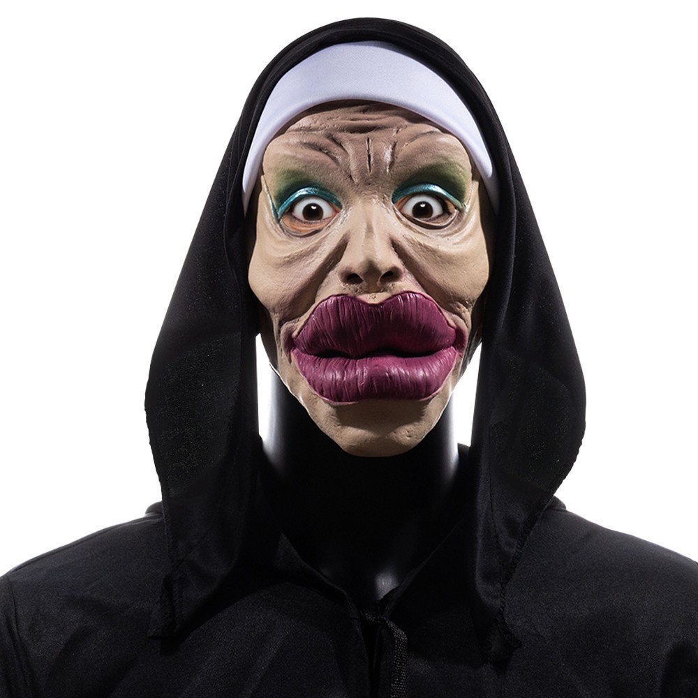 Topeng Cosplay Nenek Dower Lucu Bahan Latex