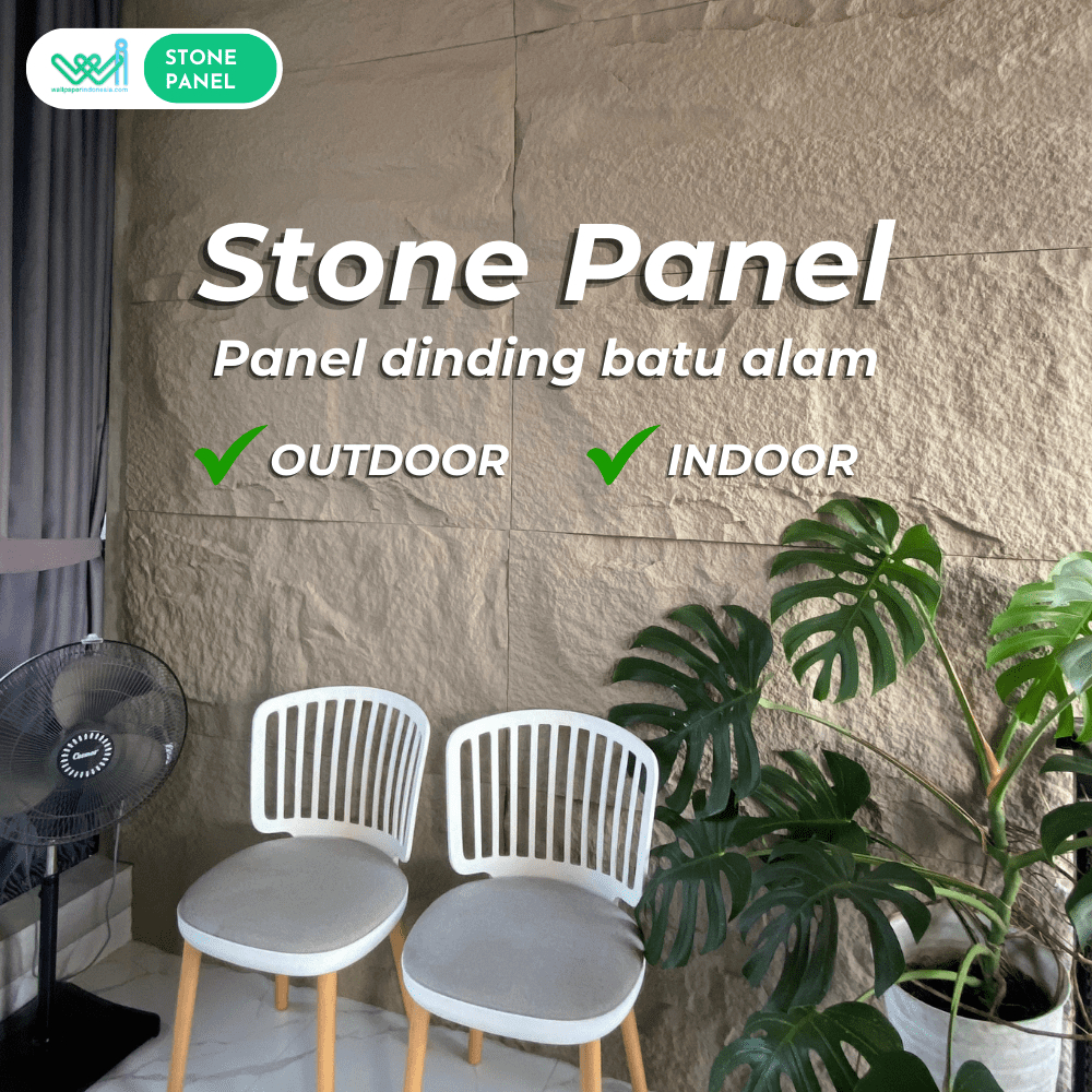 Wall Stone Panel Dinding 3D Batu Alam Wallpanel