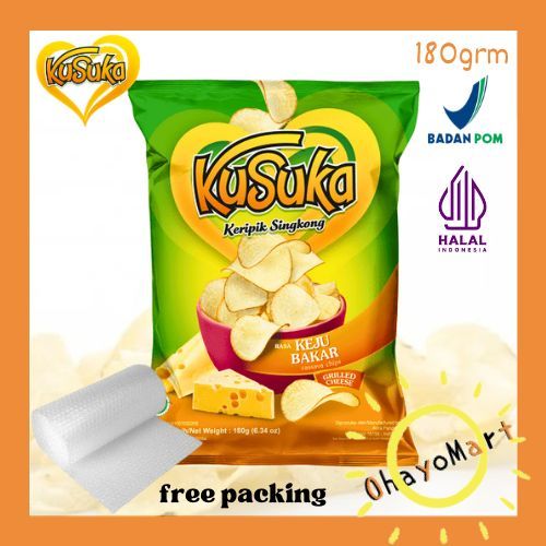 

Kusuka Keripik singkong Rasa Keju Bakar / Cassava Chips Cheese 180grm