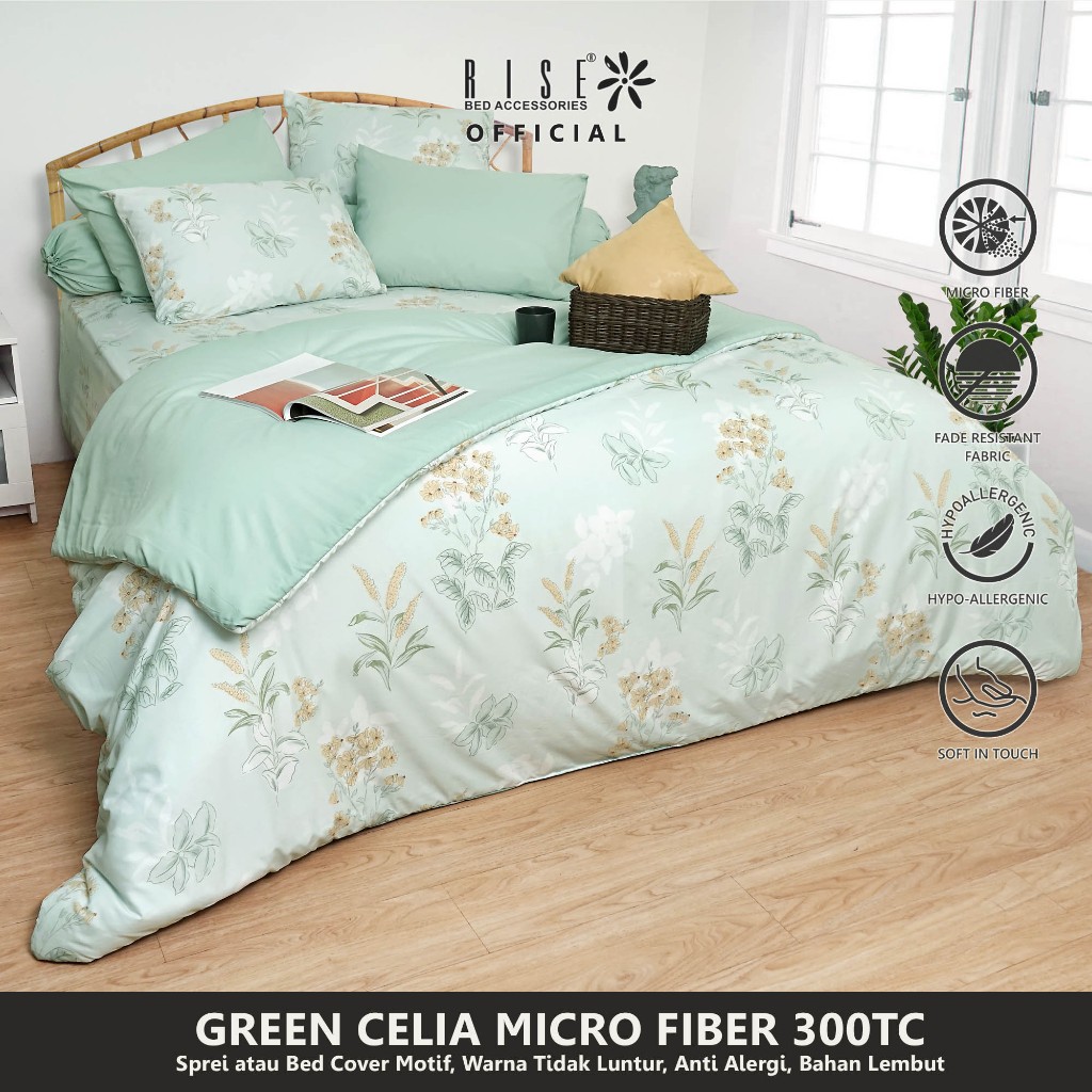 Rise Finezza Sprei Set Motif Green Celia 300TC