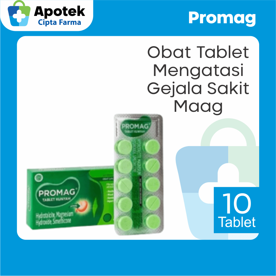 Promag Promaag Promagh Tablet Antasida Magnesium Obat Maag Obat Magh Obat Lambung Obat Asam Lambung 