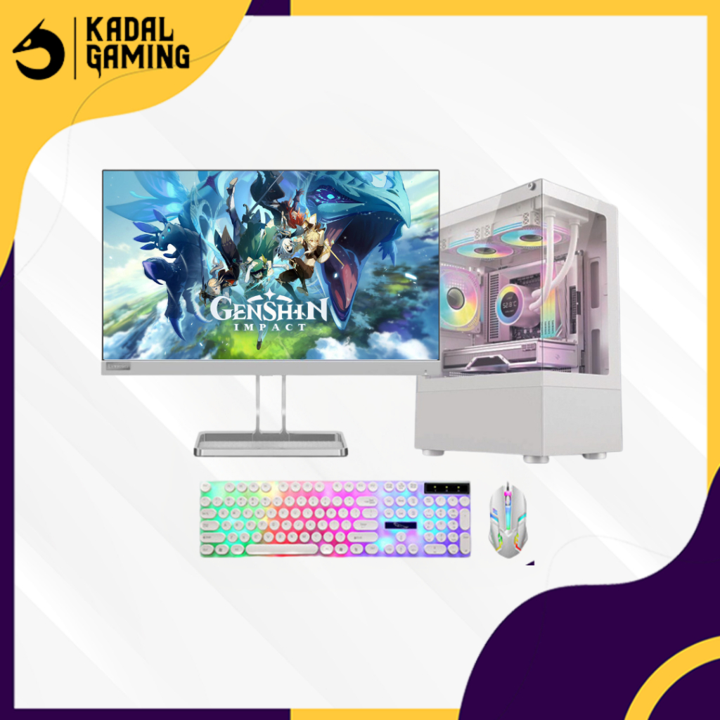 PC GAMING INTEL CORE I5 3470 VGA RADEON R7 350 2GB RAM 16GB SSD 240GB CPU ONLY ATAU FULLSET 22 WHITE