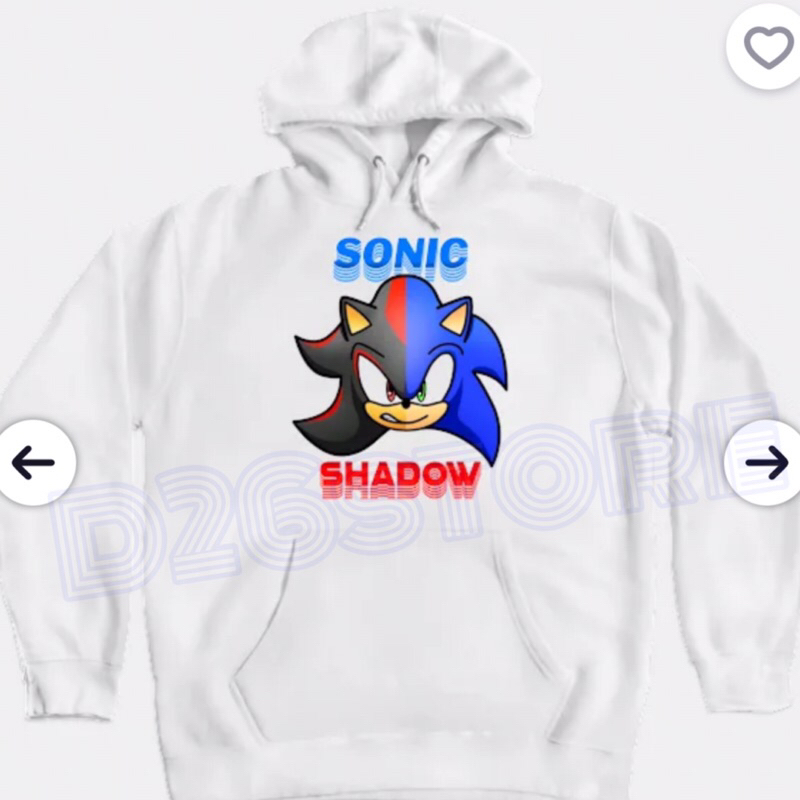 Sweater Hoodie Sonic Shadow Face Sonic The Hedgehog versus Shadow The Hedgehog Hoodie Pullover Unise