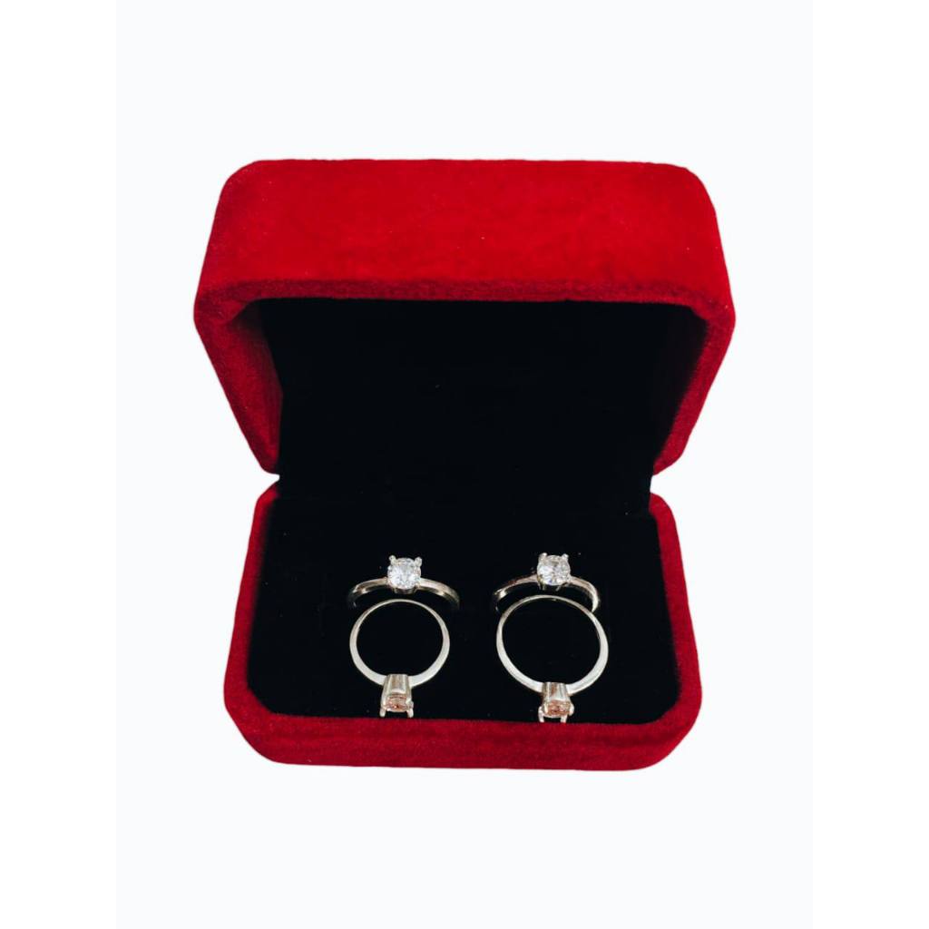 Cincin Solitare Mata Satu Perak Asli Silver 925 - Cincin Perak Wanita Anti Karat