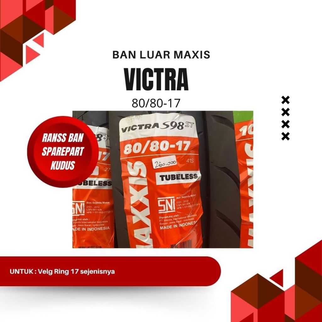 BAN LUAR MAXXIS VICTRA 80/80-17