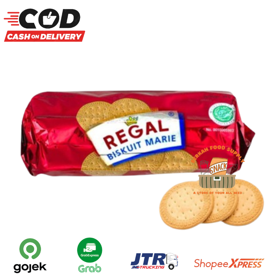 

[ BERKAH ] Biskuit Marie Regal 120gr Biscuit Marie Regal Rasa Susu Snack Cemilan Halal