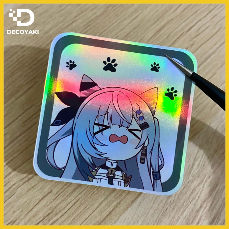 Sticker Hologram Zeta Vestia, Sticker Hologram Vtuber Zeta Vestia