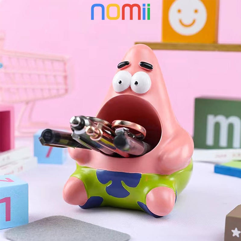 Rak Tempat Pulpen Pensil Holder Alat Tulis Bulat / Patrick Mickey Desk Organizer Kotak Pensil