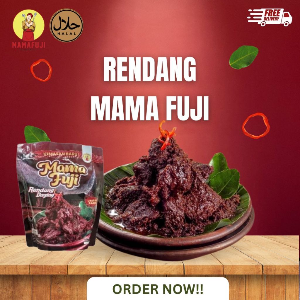 

MamaFuji / rendang ayam khas padang kemasan 350gr / paling enak