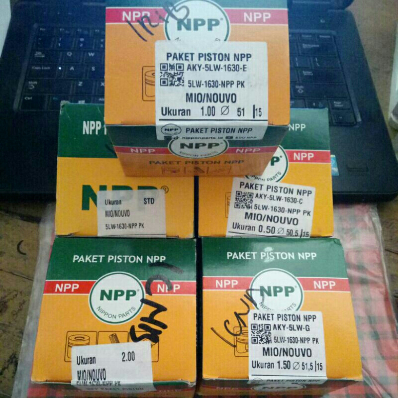 SEHER KIT/PISTON KIT MIO/ NOUVO/SPORTY MERK NPP (RING+SEHER)