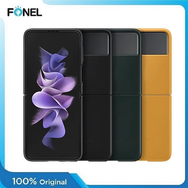 Samsung Original Z Flip3 Leather Cover Casing / Flip 3 Case