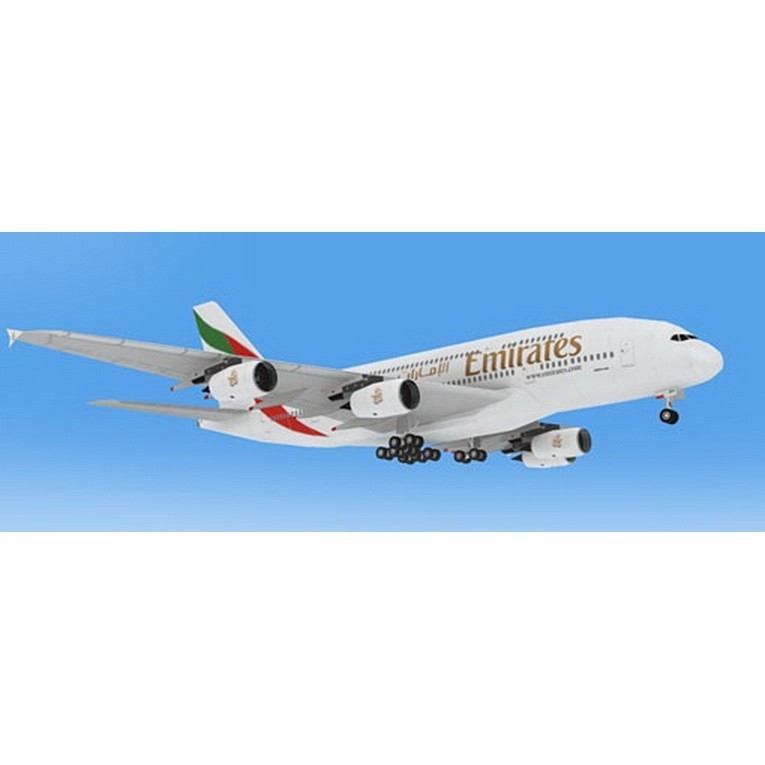 TERLARIS Mainan MiniaTERLARIS Mainan Miniatur Papercraft Pesawat Airbus A380 Emirates Diecast DIYtur