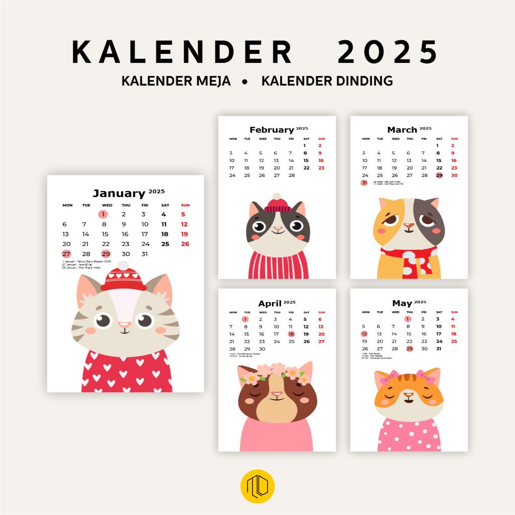 

Kalender 2025 MOTIF KUCING , Harian Mingguan 2025 - Kalender Desktop Desember 2025, Meja Tulis Kertas High Quality Planner Home / Kalender Meja Ukuran A6 Estetik / print calendar Aesthetic Custom Print Foto / Kalender 2025 / KALENDER MEJA