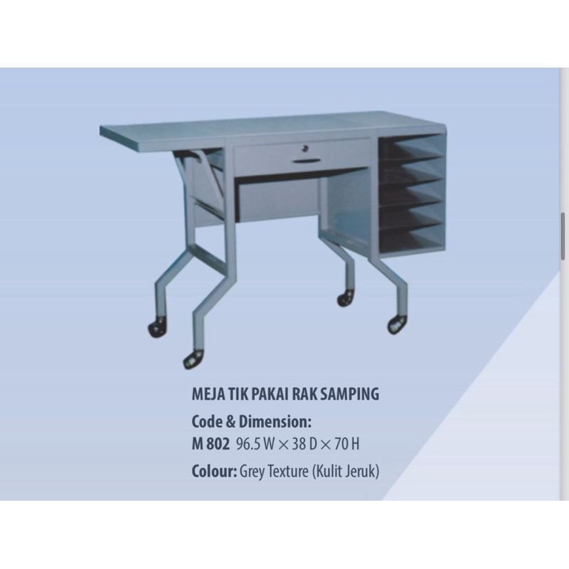 Meja Besi + Roda / Meja Kantor Besi / Meja Kerja Besi / Meja TIK Besi / MEDAN SUMUT