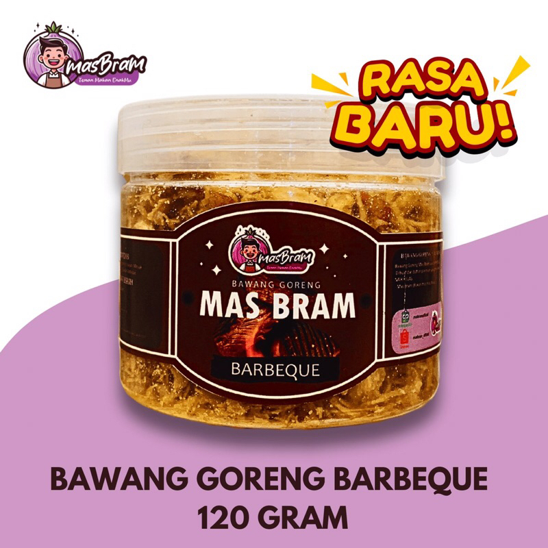 

Mas Bram Bawang Goreng Premium Asli Tanpa Campuran Rasa Barbeque 120 gram