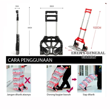 TERMURAH Troli Angkut Barang Trolley Lipat Serbaguna Bahan Aluminium Anti Karat 80 KG