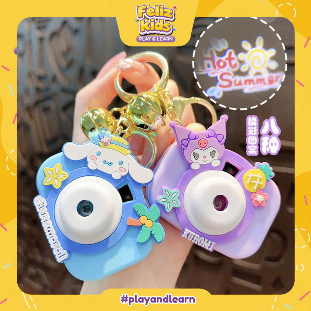 [FELIZKIDS] [KC14] Gantungan Kunci LED Camera Proyektor Gambar Karakter Tanpa Strap Tanpa Pengait Ga