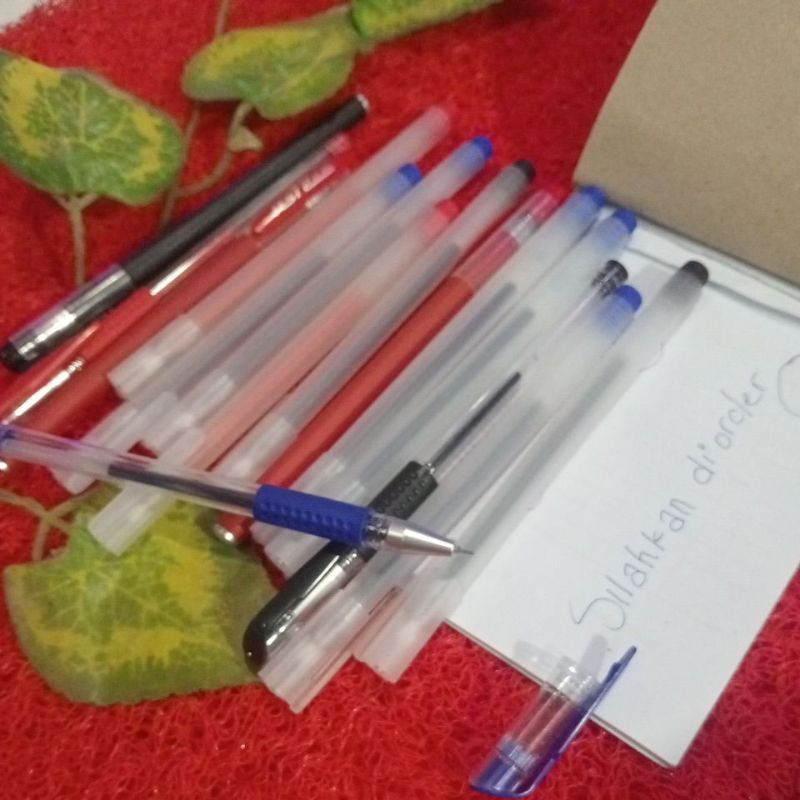 

PROMO PULPEN PENA GEL 0.55MM STANDART PULPEN TINTA CAIR ALAT TULIS SEKOLAH TEBEL LANCIP TERMURAH