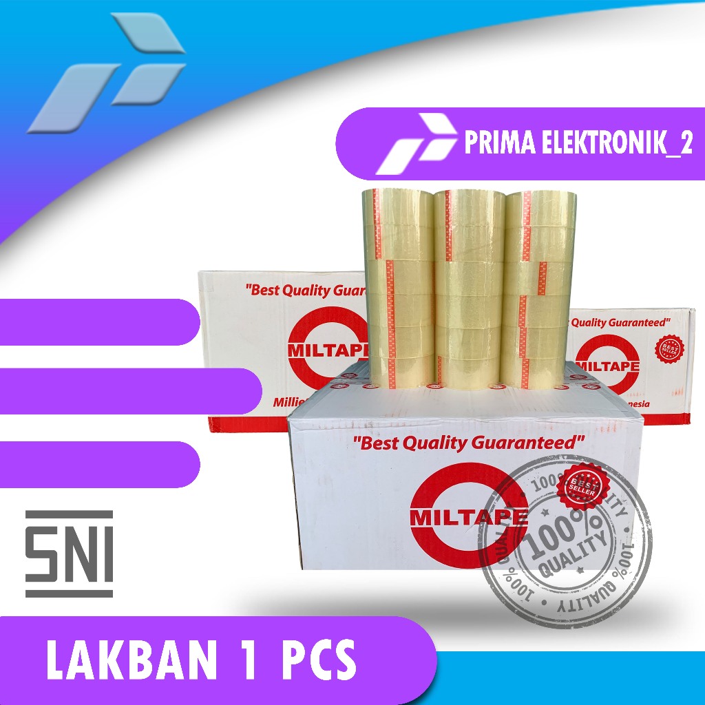 

1 pcs miltape lakban bening premium bisa cod bayar di tempat