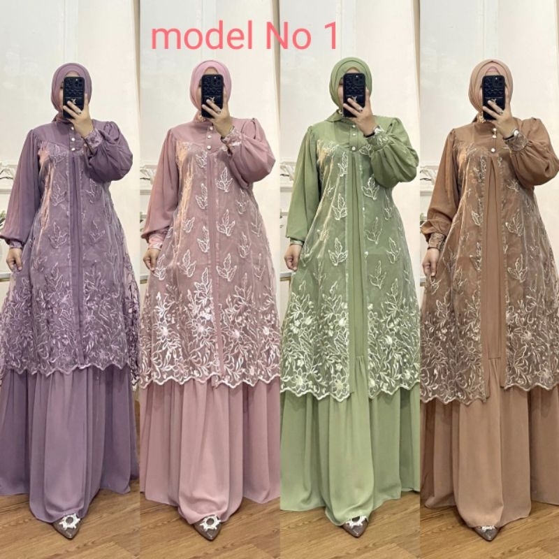 GAMISS BUTIK PESTA / GAMIS ABANG ADEK BRUKAT ORGANZA / gamis pesta BUSUI