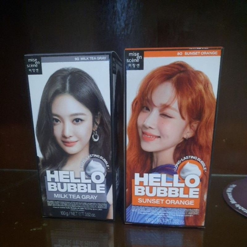 Hello Bubble x Aespa Milk Tea Gray and Orange