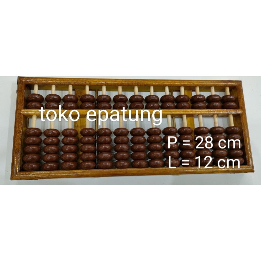 

SALE sempoa / sen poa / sem poa / alat hitung - coklat - kayu - 28 x 12 cm