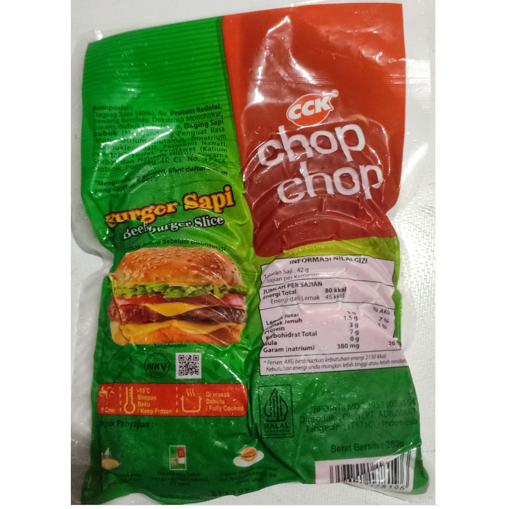 

Daging Burger Chop Chop